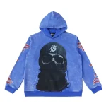 Godspeed Graphic Blue Beanie Skull Hoodie