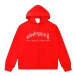 Red Bling Logo Godspeed Zip Hoodie