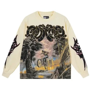 God Speed BMX Rider Cream Sleeve