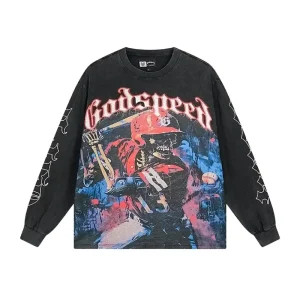 God Speed Batter Skeleton Charcoal Shirt
