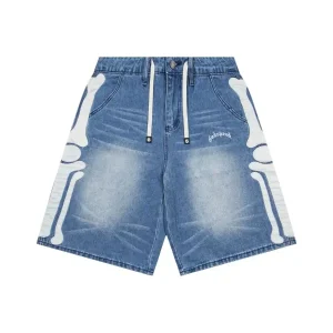 God Speed Bone Denim Blue Shorts