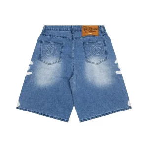 God Speed Bone Denim Blue Shorts