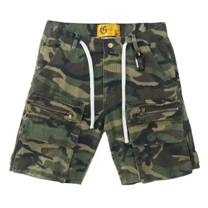 God Speed Camo Zip Cargo Shorts