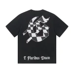 God Speed Checkerboard Skeleton Black Tee