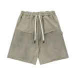 God Speed Distressed Pocket Cream Shorts