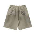 God Speed Distressed Pocket Cream Shorts