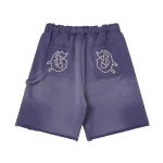God Speed Distressed Pocket Purple Shorts
