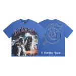 God Speed Graphic Astronaut Blue Shirt