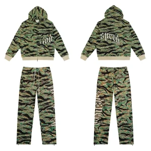 God Speed Green Camo Tracksuit Set