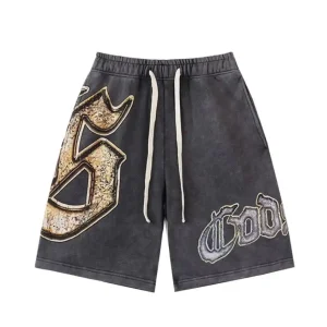 God Speed Logo Charcoal Sweat Shorts