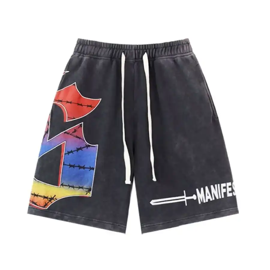 God Speed Manifested Black Sweat Shorts God Speed Manifested Black Sweat Shorts