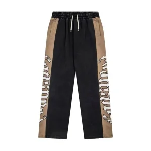 God Speed Panel Black Tan Sweatpants