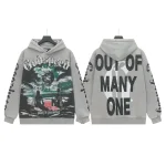 God Speed Paradise Grey Graphic Hoodie