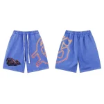 God Speed Race Car Blue Shorts