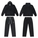 God Speed Rhinestone Black Zip Tracksuit