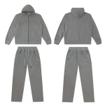 God Speed Rhinestone Grey Zip Tracksuit