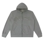 God Speed Rhinestone Grey Zip Tracksuit