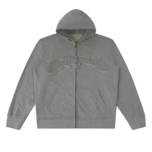 God Speed Rhinestone Grey Zip Tracksuit
