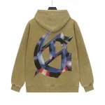 God Speed Skull Graphic Olive Hoodie