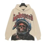 God Speed Space Skull Cream Hoodie