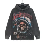 God Speed Space Skull Vintage Hoodie