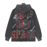God Speed Space Skull Vintage Hoodie