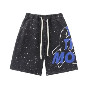 God Speed Star Speckle Black Shorts