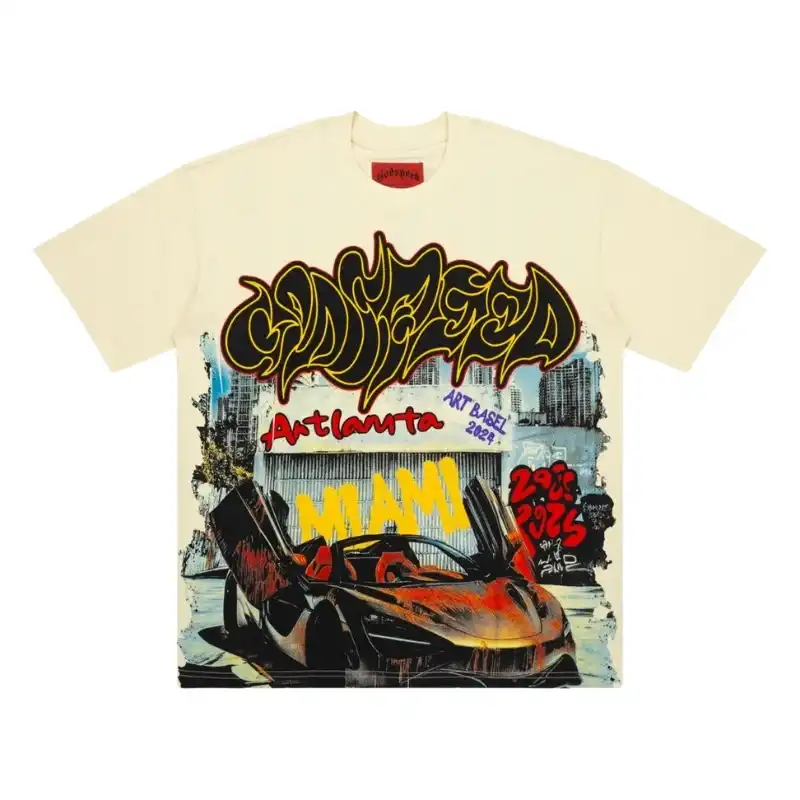 God Speed Supercar Graphic Cream T-Shirt God Speed Supercar Graphic Cream T-Shirt