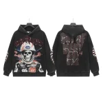Charcoal Biker Skeleton Godspeed Hoodie